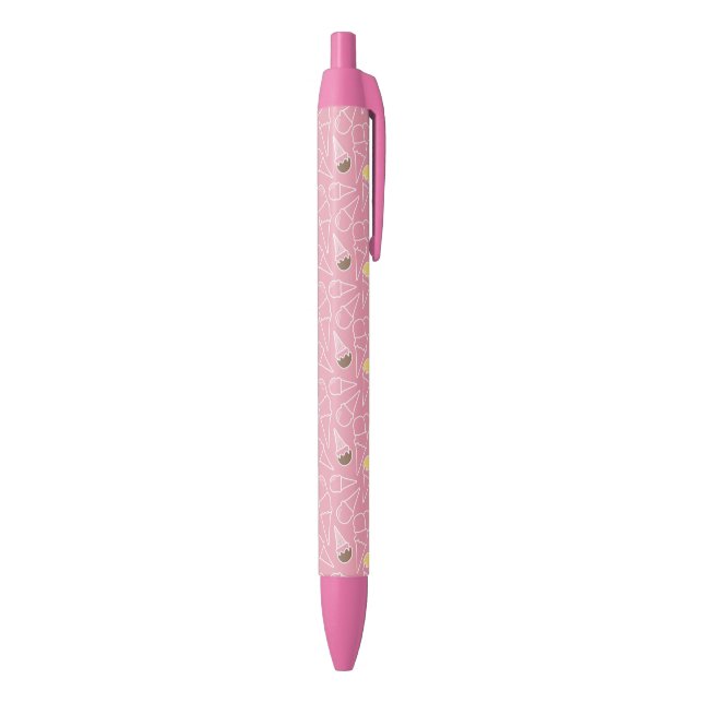 Stylo Noir Motif de crème glacée d'été (Bas (Vertical))