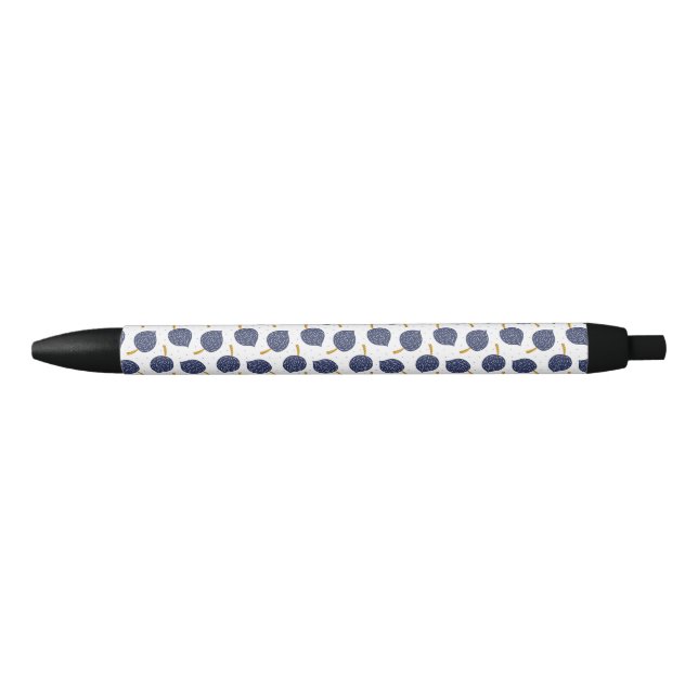 Stylo Noir Motif de fruits de la bombe Abstraite bleue marine (Devant)