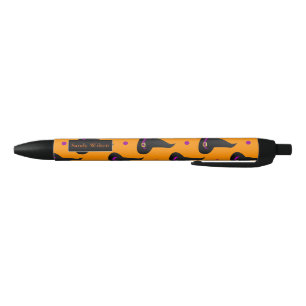 Stylo Noir motif de Halloween de casquettes de sorcière