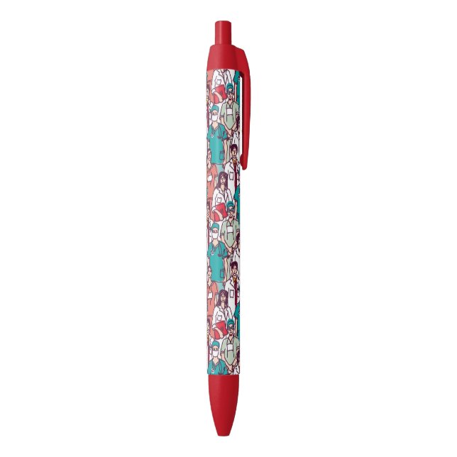Stylo Noir Motif de médecin et de chirurgien (Bas (Vertical))