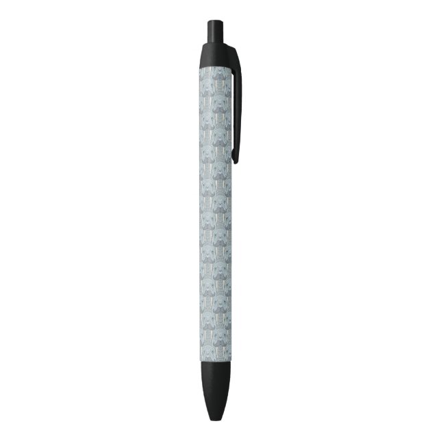 Stylo Noir Motif de moustache de morse (Bas (Vertical))