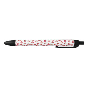 Stylo Noir Motif De Pâtes, Patrouilles De Chiens, Paws Rouges