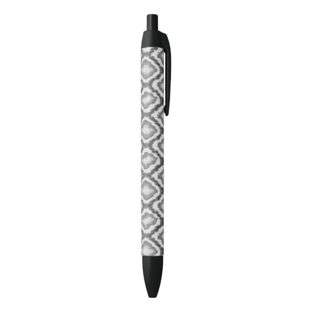 Stylo Noir Motif de peau de serpent de python (Bas (Vertical))
