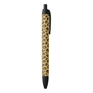 Stylo Noir Motif de peau Poster de animal léopard