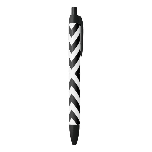Stylo Noir Motif de rayures (Bas (Vertical))