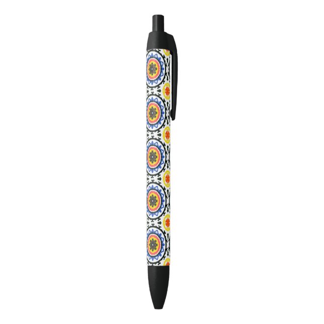 Stylo Noir Motif de Suzani (Bas (Vertical))