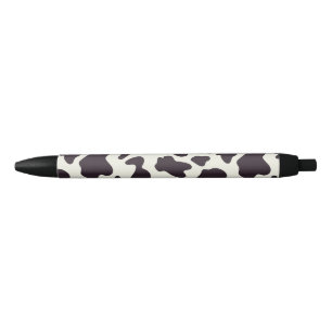Stylo Noir Motif de vache noir et blanc Imprimer