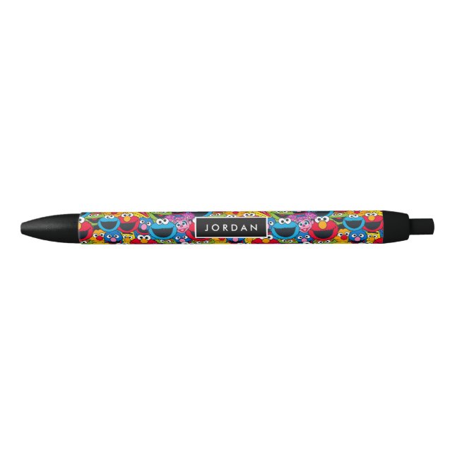 Stylo Noir Motif d'équipage de la rue Sesame (Devant)