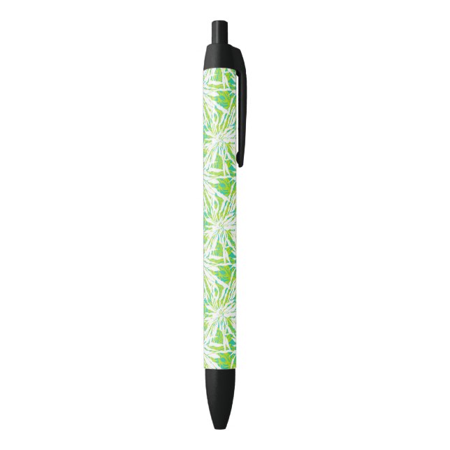 Stylo Noir Motif des Feuilles de Palm Tropical (Bas (Vertical))