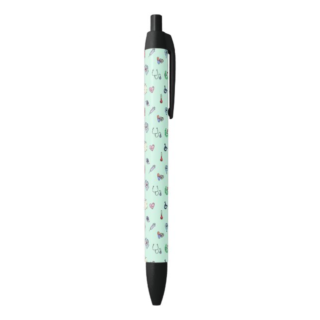 Stylo Noir Motif d'icône Médicale (Bas (Vertical))