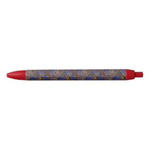 Stylo Noir Motif d'impression Leopard et Zebra
