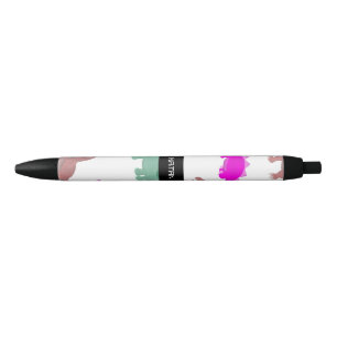 Stylo Noir Motif Dinosaure coloré
