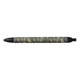 Stylo Noir Motif du Camouflage militaire Green Woodland