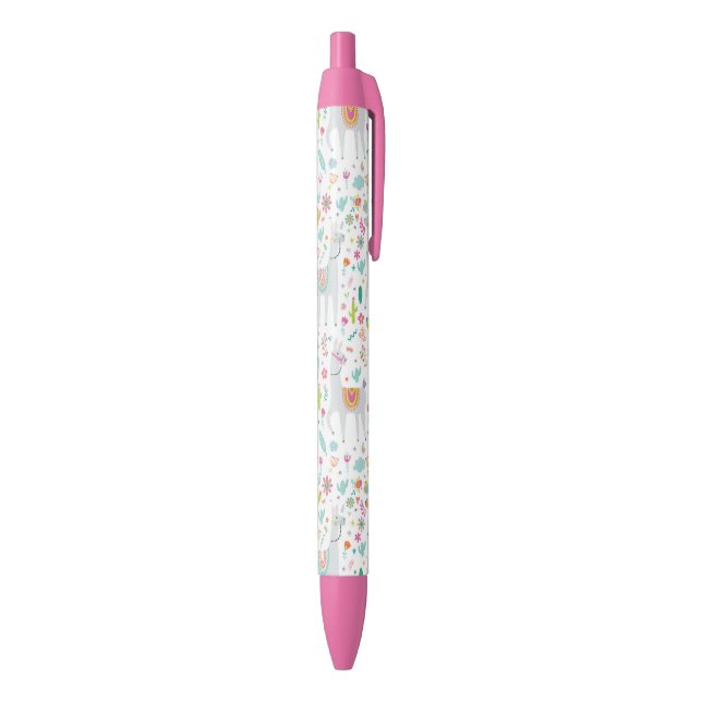 Stylo Noir Motif en pastel mignon de lama (Bas (Vertical))