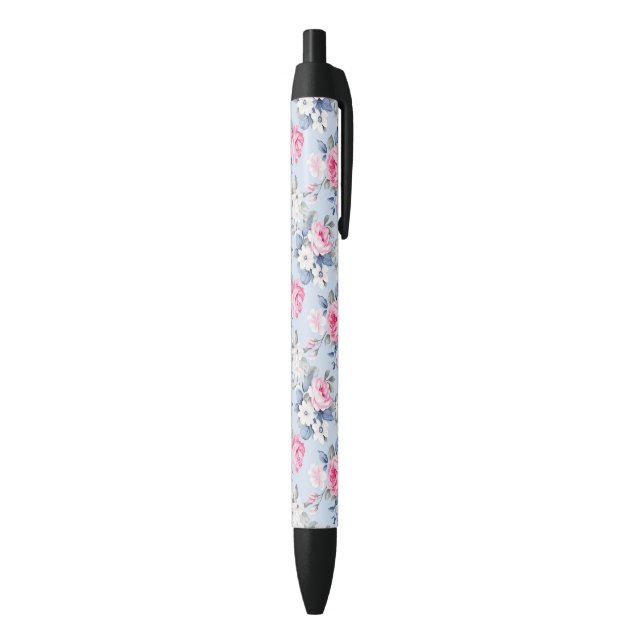 Stylo Noir Motif esthétique Shabby Chic Roses Rose (Bas (Vertical))