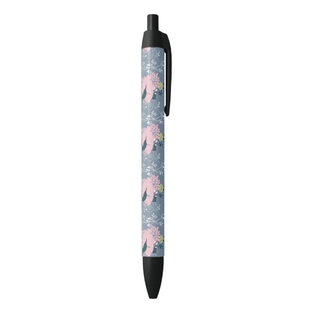 Stylo Noir Motif floral (Bas (Vertical))