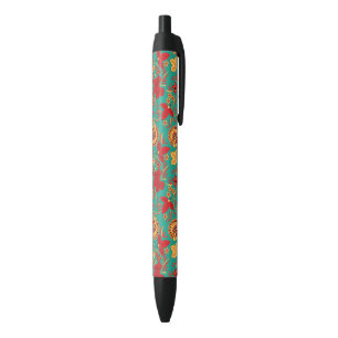 Stylo Noir Motif floral 2 3