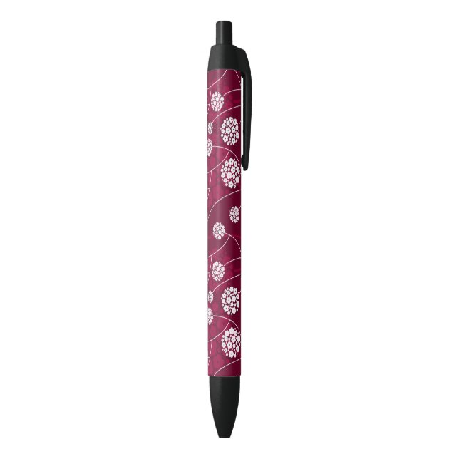 Stylo Noir Motif floral abstrait (Bas (Vertical))