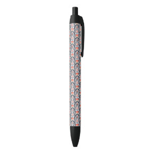 Stylo Noir Motif floral d'art populaire de la Turquie