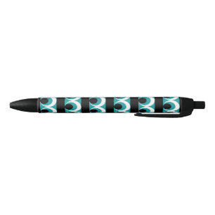 Stylo Noir Motif géométrique