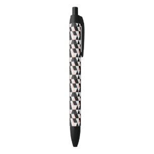 Stylo Noir Motif géométrique de triangle tirée par la main