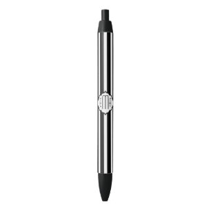 Stylo Noir Motif géométrique des bandes noires et blanches