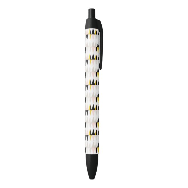 Stylo Noir Motif géométrique fendu de triangle (Bas (Vertical))