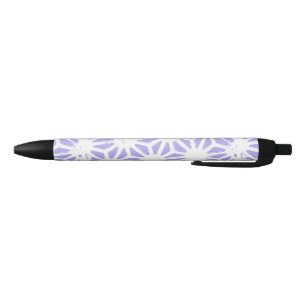 Stylo Noir Motif géométrique Lavender