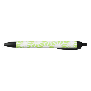 Stylo Noir Motif géométrique vert cime