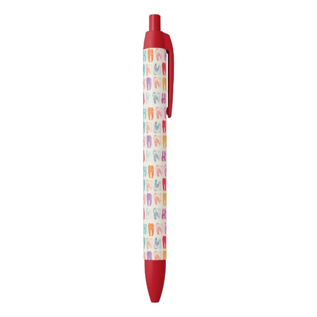 Stylo Noir Motif grunge de dent (Bas (Vertical))