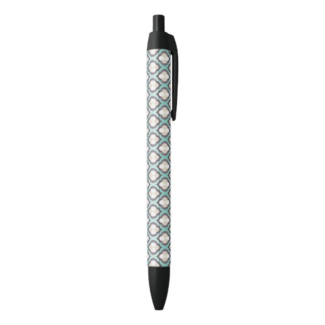 Stylo Noir Motif marocain de turquoise (Bas (Vertical))