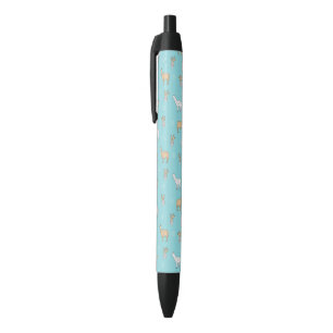 Stylo Noir Motif mignon de cactus de lama d'alpaga