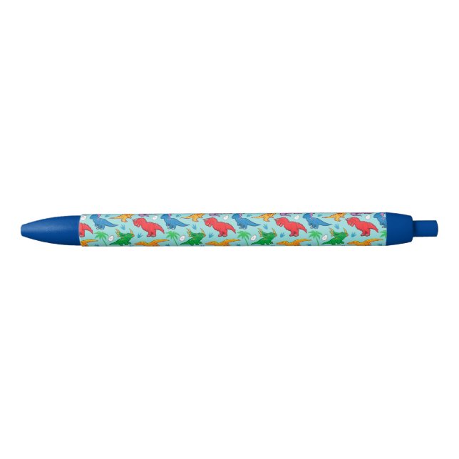 Stylo Noir Motif mignon de dinosaure (Devant)