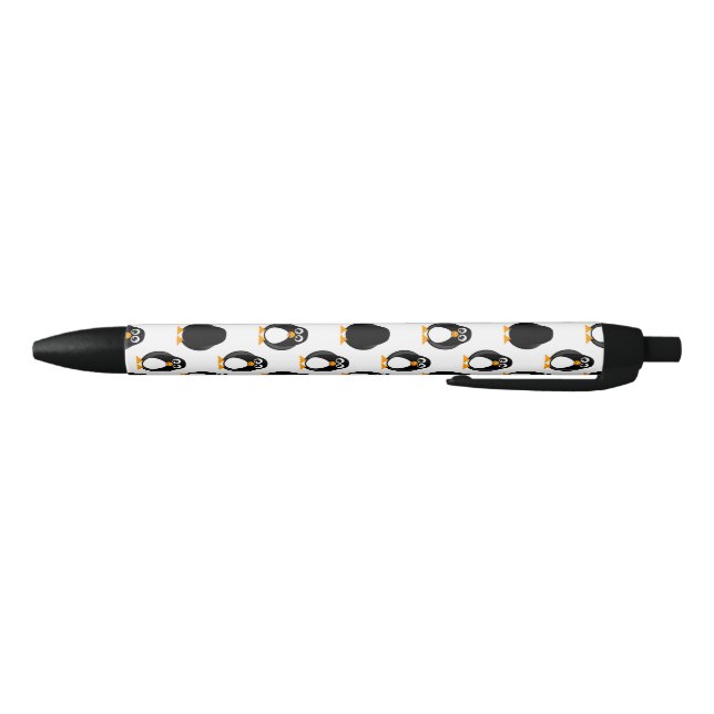 Stylo Noir Motif mignon de pingouin (Bas)