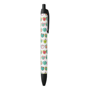 Stylo Noir Motif mignon de pomme