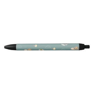 Stylo Noir Motif mignon des animaux scandinaves