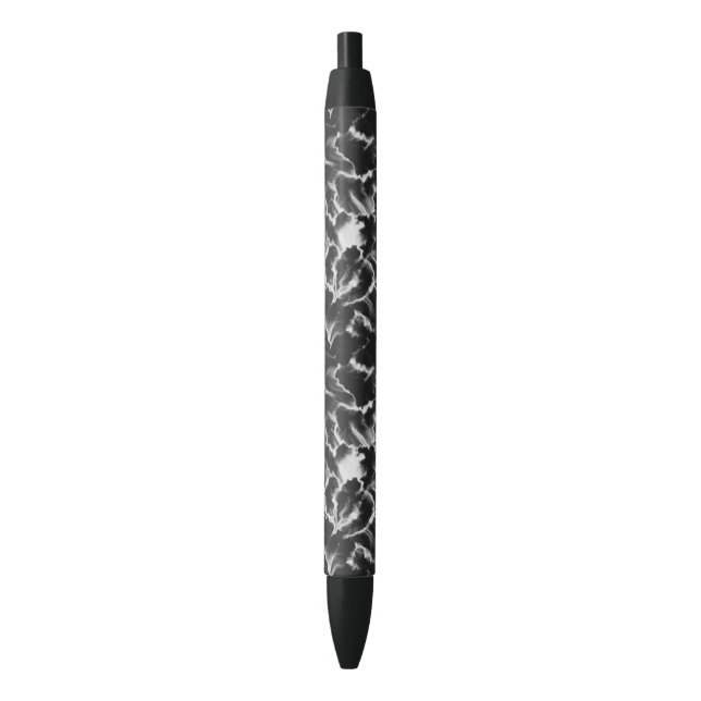 Stylo Noir Motif noir et blanc (devant Vertical)