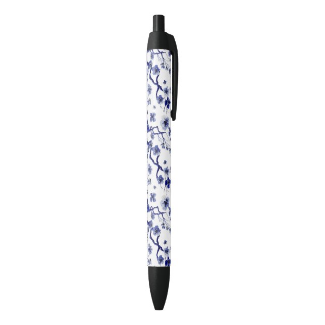 Stylo Noir Motif oriental de branche de Sakura (Bas (Vertical))