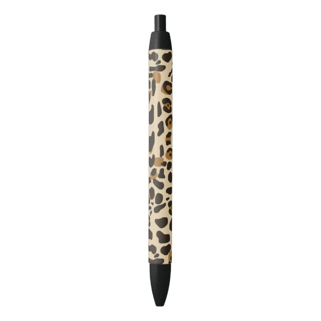 Stylo Noir Motif Poster de animal Leopard Jaguar (devant Vertical)