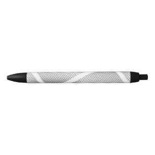 Stylo Noir Motif rayé à points