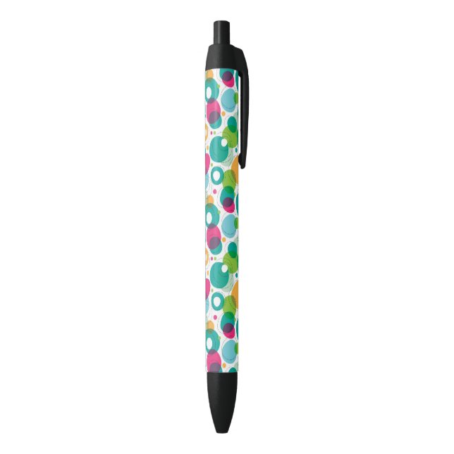Stylo Noir Motif rond d'enfants de bulles (Bas (Vertical))