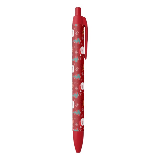 Stylo Noir Motif rouge de Noël (Bas (Vertical))