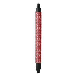 Stylo Noir Motif rouge moche de Noël