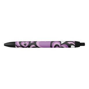 Stylo Noir Motif sans couture de chaleur violet et noir
