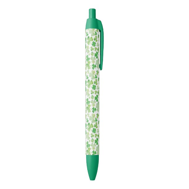 Stylo Noir Motif Shamrock Jour de la Saint Patrick vert (Bas (Vertical))