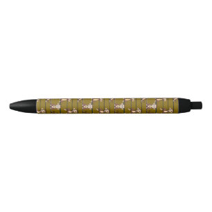 Stylo Noir Motif Singe Espiègle
