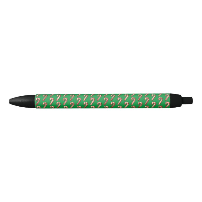 Stylo Noir Motif sucre de canne Xmas (Devant)