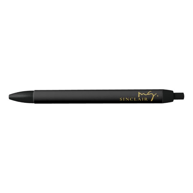 Stylo Noir Ms Classy Script Or Noir et Or Professionnel (Devant)