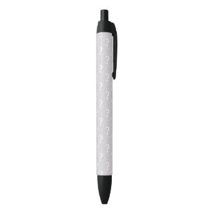 Stylo Noir Mystère point de question énigme puzzle gris clair