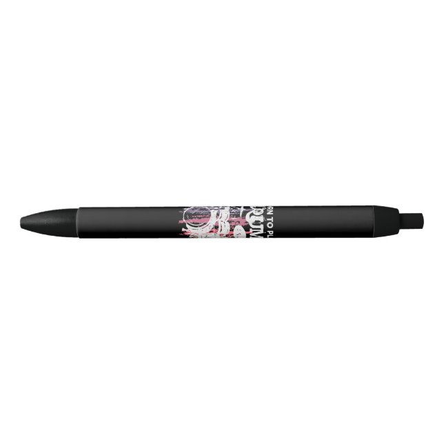 Stylo Noir Né Pour Jouer Drumming Rock Music Band Drumme (Devant)